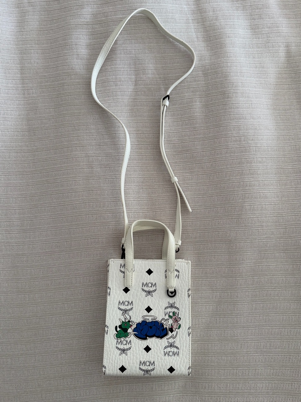 Haru Henry Kaiser x MCM White mini crossbody purse with detachable straps